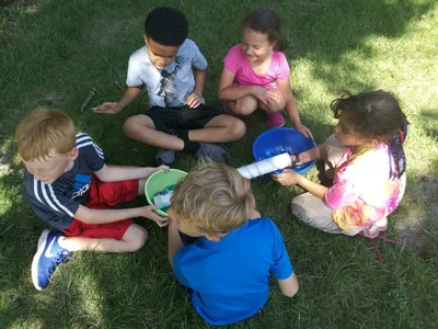 Young children in Spark Studio